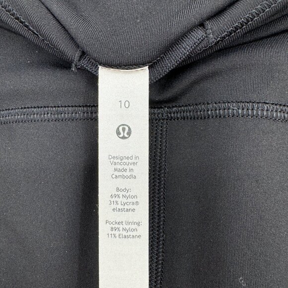 Lululemon Black Swift Speed High Rise Crop 23” Black womans size 10 - Picture 6 of 14